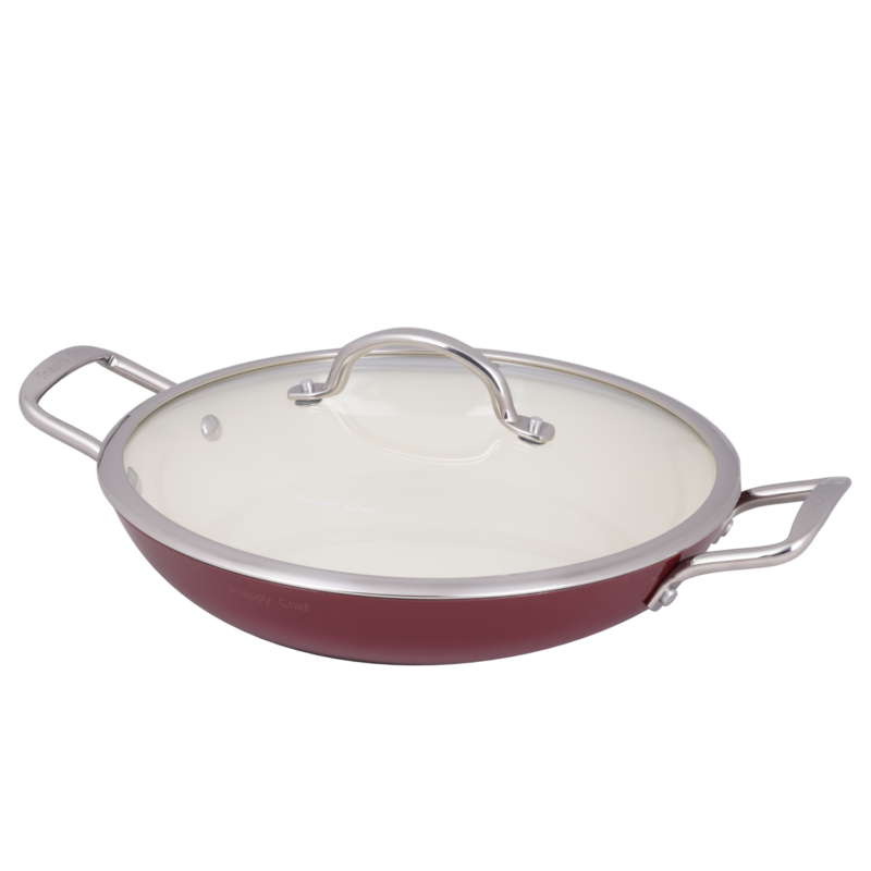 Snappy Chef 30cm Superlight Round Griddle, Red