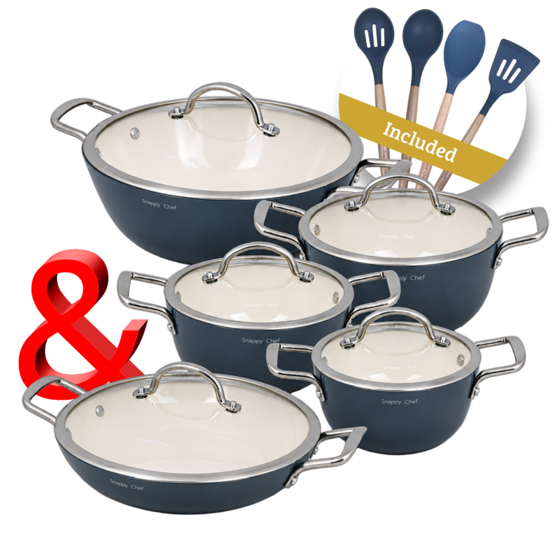 Snappy Chef Superlight Cast Iron Combo, Grey