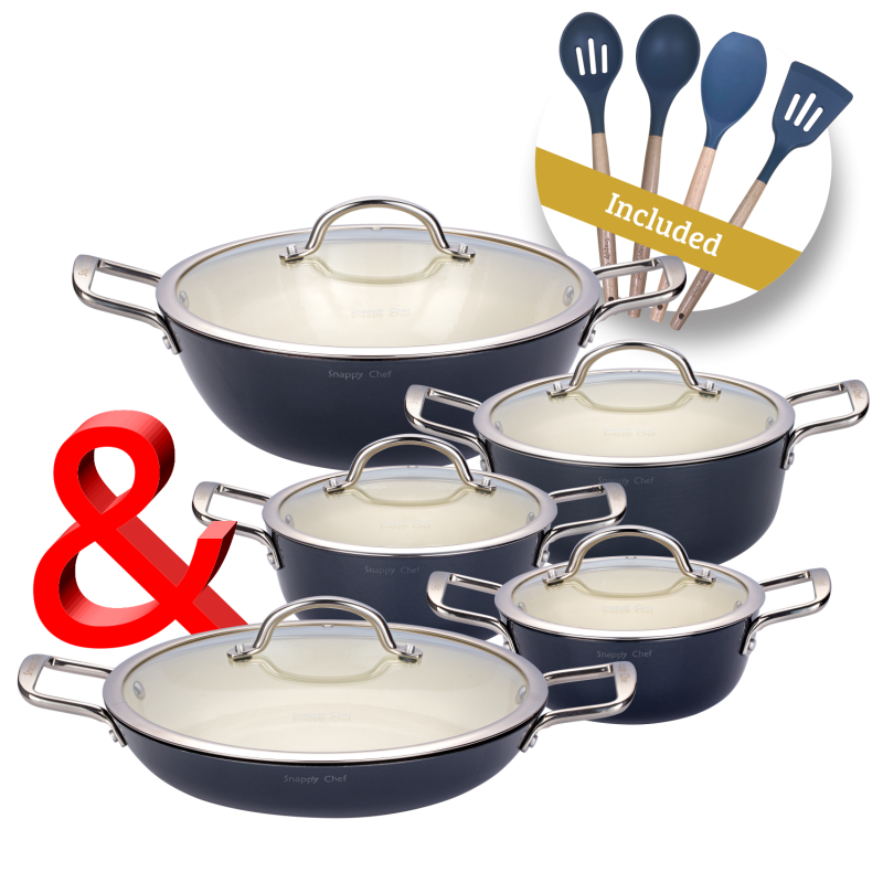 Snappy Chef Superlight Cast Iron Combo, Grey